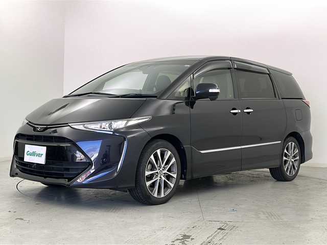 トヨタ エスティマ アエラス プレミアム G 茨城県 2019(平31)年 2.6万km スパークリングブラックパールクリスタルシャイン 純正９インチナビ/AM/FM/CD/DVD/SD/Bluetooth/純正１２．１インチフリップダウンモニター/フルセグＴＶ/バックカメラ/ＴＶキャンセラー/パワーバックドア/パワーシート/両側パワースライドドア/クルーズコントロール/前後クリアランスソナー/ナビ連動ドラレコDRD-C68/ＡＣ１００Ｖ/ＤＮシートヒーター/ハーフレザーシート/プリクラッシュセーフティ/レーンディパーチャーアラート/オートライト/オートハイビーム/ビルトインETC/寒冷地仕様