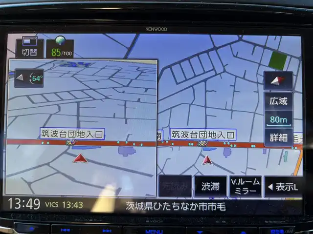 トヨタ アルファード 240G 茨城県 2014(平26)年 10.4万km ブラック 社外ナビ/(FM/AM/CD/DVD/TV/Bluetooth)/バックカメラ/フリップダウンモニター/クルーズコントロール/パワーシート(D/N席)/ETC/オットマン(N席/2列目)/両側パワースライドドア/純正フロアマット/純正AW