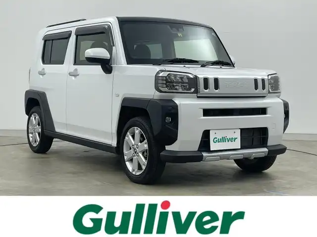 ダイハツ タフト G クロムベンチャー 岡山県 2022(令4)年 0.6万km シャイニングホワイトパール ガラスルーフ/社外ナビ(MDV-D309BTW)/(Bluetooth/CD/USB/iPod/AUX/ワンセグTV)/バックカメラ/シートヒーター/コーナーセンサー(前後)/LEDヘッドライト/ルーフレール/オートハイビーム/アイドリングストップ/オートブレーキホールド/レーンキープアシスト/純正アルミホイール/社外フロアマット/スマートキー(1本)/新車保証書/取扱説明書