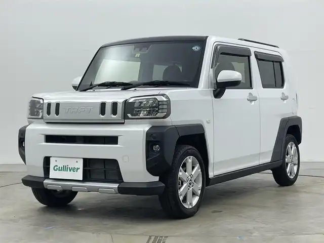 ダイハツ タフト G クロムベンチャー 岡山県 2022(令4)年 0.6万km シャイニングホワイトパール ガラスルーフ/社外ナビ(MDV-D309BTW)/(Bluetooth/CD/USB/iPod/AUX/ワンセグTV)/バックカメラ/シートヒーター/コーナーセンサー(前後)/LEDヘッドライト/ルーフレール/オートハイビーム/アイドリングストップ/オートブレーキホールド/レーンキープアシスト/純正アルミホイール/社外フロアマット/スマートキー(1本)/新車保証書/取扱説明書