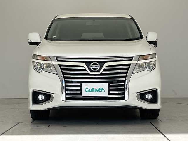 日産 エルグランド 250ハイウェイスター 愛知県 2014(平26)年 5.4万km ブリリアントホワイトパール 純正8型ナビ/両側パワースライドドア/クルーズコントロール/純正アルミホイール/LEDヘッドライト/リアオートエアコン/オートライト/ETC/フルセグ/CD DVD/Bluetooth/ステアリングスイッチ/スマートキー/プッシュスタート