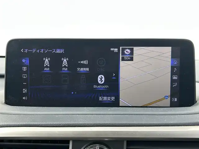 レクサス ＲＸ 450h Fスポーツ 群馬県 2022(令4)年 2.7万km ホワイトノーヴァガラスフレーク サンルーフ/純正12.3インチナビ/（CD/DVD/SD/Bluetooth/USB）/AppleCarPlay/AndoroidAuto/フルセグテレビ/バックカメラ/セーフティシステムプラス/・プリクラッシュセーフティ/・レーントレーシングアシスト/・オートマチックハイビーム/・レーダークルーズコントロール/・ロードサインアシスト/・先行車発進告知機能/パーキングサポートブレーキ/ブラインドスポットモニター/角型3眼LEDヘッドランプ/LEDシーケンシャルターンランプ/革シート/エアシート/シートヒーター/シートメモリー/パワーシート/パワーイージーアクセスシステム/ステアリングヒーター/純正20インチアルミホイール/AC（100V/1500W）/保証書/スペアキー（カードキーも有）
