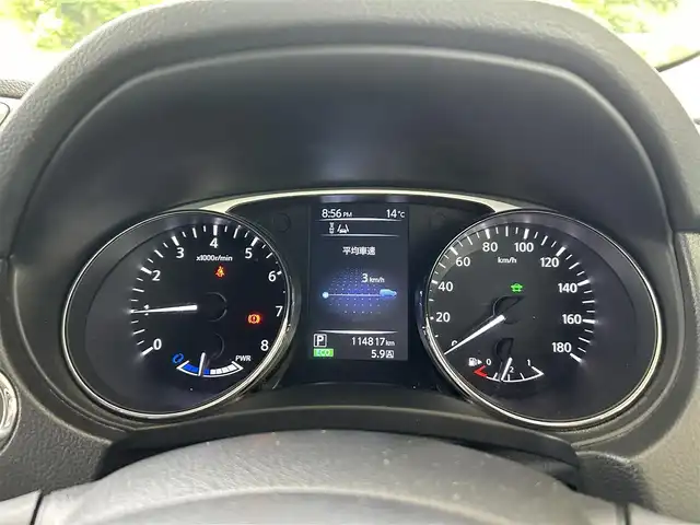 日産 エクストレイル 福島県 2015(平27)年 11.5万km スチールブルー 登録時走行距離：114/817km/４WD/社外SDナビ/（フルセグTV/CD/DVD/BT接続/AM/FM）/社外フリップダウンモニター/ETC/ドラレコ前後/PUSHスタート/コーナーセンサー/バックカメラ/レザーシート/純正フロアマット/社外AW/シートヒーター/オートライト/HIDヘッドライト/フォグランプ/電格ミラー/ルーフレール/ヒルディセントコントール/横滑り防止装置/ドアバイザー/保証書/取扱説明書