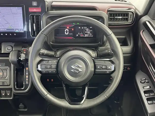 スズキ スペーシア カスタム HYBRID XS 埼玉県 2024(令6)年 1.6万km 緑 純正９インチナビ　全方位モニター　ＨＵＤ　ＥＴＣ前後ドライブレコーダー　セーフティサポート　アダプティブクルーズコントロール　シートヒーター　ステアリングヒーター　ＨＤＭＩ　オートハイビーム　ＬＥＤ