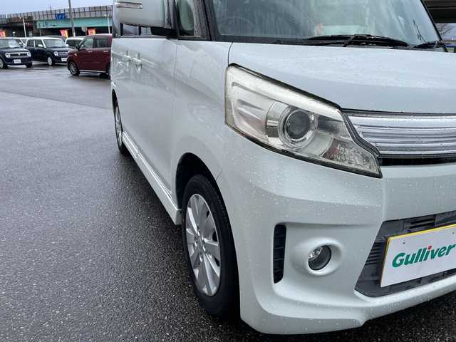スズキ スペーシア カスタム XS 石川県 2013(平25)年 6.8万km パール 社外メモリーナビ　フルセグＴＶ　バックカメラ　ＨＩＤヘッドライト　ＥＴＣ　パワースライドドア　スマートキー　プッシュスタート　電動ミラー　ベンチシート
