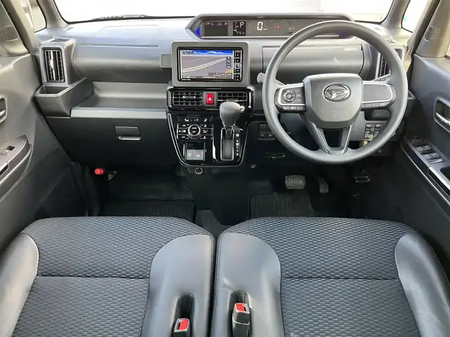 ダイハツ タント カスタム X 奈良県 2024(令6)年 1万km ブラックマイカメタリック 純正ナビ　[NMZK-W70D]/フルセグＴＶ　/クリアランスソナー　/被害軽減システム　/ビルトインＥＴＣ /LEDヘッドライト /ハーフレザーシート /前席シートヒーター /純正14インチAW /プッシュスタート