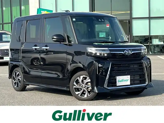 ダイハツ タント カスタム X 奈良県 2024(令6)年 1万km ブラックマイカメタリック 純正ナビ　[NMZK-W70D]/フルセグＴＶ　/クリアランスソナー　/被害軽減システム　/ビルトインＥＴＣ /LEDヘッドライト /ハーフレザーシート /前席シートヒーター /純正14インチAW /プッシュスタート