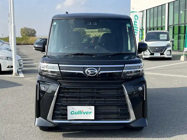 ダイハツ タント カスタム X 奈良県 2024(令6)年 1万km ブラックマイカメタリック 純正ナビ　[NMZK-W70D]/フルセグＴＶ　/クリアランスソナー　/被害軽減システム　/ビルトインＥＴＣ /LEDヘッドライト /ハーフレザーシート /前席シートヒーター /純正14インチAW /プッシュスタート