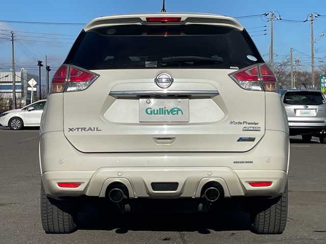 日産 エクストレイル モード・プレミア オーテック30th 道央・札幌 2016(平28)年 13.6万km ブリリアントホワイトパール ４WD/純正メーカーナビ/CD/DVD/BT/フルセグ/エマージェンシーブレーキ/横滑り防止装置/クルーズコントロール/レーンキープアシスト/パーキングアシスト/ヒルディセントコントロール/クリアランスソナー/アラウンドビューモニター/ビルトインETC/ドライブレコーダー/ECOMODE/パワーバックドア/前席シートヒーター/レザーシート/革巻きステアリング/ステアリングリモコン/プッシュスタート/スマートキー/LEDヘッドライト/オートライト/フォグランプ/電動格納ミラー/ヒーテッドドアミラー/ウィンカーミラー/純正フロアマット/ドアバイザー/スペアキー/純正フロアマット/純正AW付夏タイヤ積込/225/60/R16/2022年/山6mm