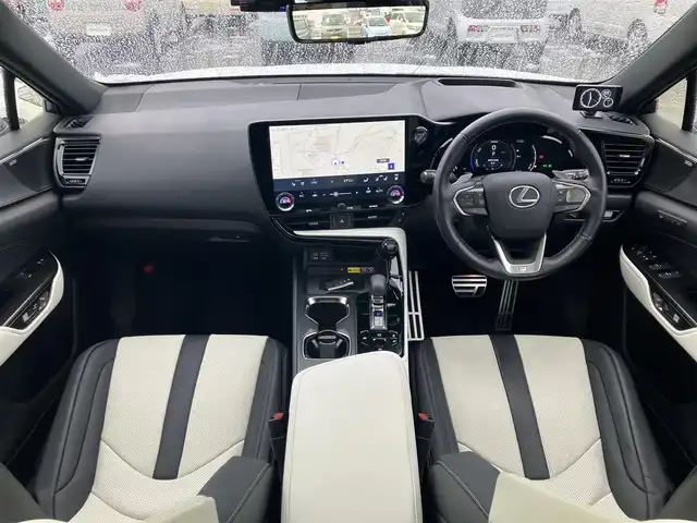 レクサス ＮＸ 350h Fスポーツ 道南・函館 2022(令4)年 1.2万km ホワイトノーヴァガラスフレーク /純正ナビ//白黒革シート//マークレビンソン//パノラマルーフ//オレンジキャリパー//デジタルインナーミラー//アドバンスドパーク//寒冷地仕様//ドライブレコーダー//全周囲カメラ//シートヒーター//ベンチレーション//ETC