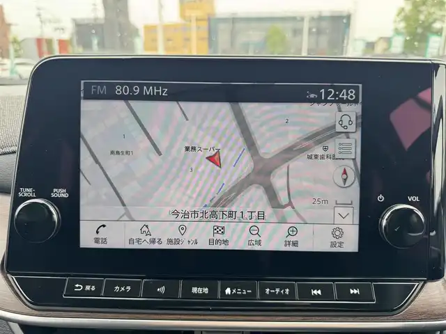 日産 オーラ G レザーエディション 愛媛県 2022(令4)年 1.9万km ガーネットレッド/スーパーブラック 2トーン 純正ナビ（フルセグTV/Bluetooth/AM/FM)/アラウンドビューモニター/ETC2.0/クルーズコントロール/AAC/ドライブレコーダー/コーナーセンサー/横滑り防止装置/レーンキープアシスト/オートライト/オートマチックハイビーム