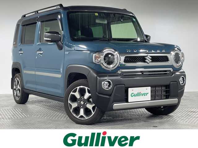 スズキ ハスラー Jスタイル Ⅱ ターボ 神奈川県 2023(令5)年 1.1万km 青Ⅱ 純正９インチナビ/(CD/DVD/Bluetooth/フルセグTV)/全方位カメラ/前席シートヒーター/パドルシフト/ビルトインETC/社外ドライブレコーダー/LEDヘッドライト/オートライト/革巻ステアリング/アイドリングストップ/スズキセーフティサポート/・デュアルカメラブレーキ/・誤発進抑制/・車線逸脱防止/・ふらつき警報/・先行車発進お知らせ/・アダプティブクルーズコントロール/・ハイビームアシスト/・標識認識/・後退時ブレーキサポート/・後方誤発進抑制/フロアマット/スマートキー