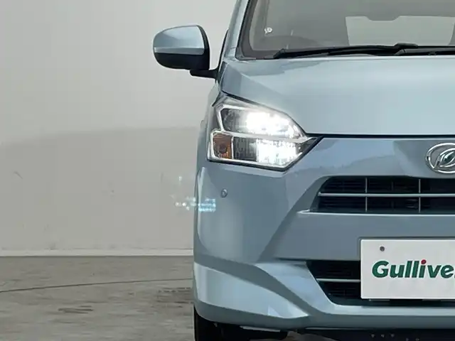ダイハツ ミラ イース X SAⅢ 滋賀県 2021(令3)年 5.4万km スカイブルーメタリック 禁煙車/社外オーディオ（CK-W70D）/柿本マフラー/TEIN車高調/前方ドライブレコーダー/コーナーセンサー/電動格納ミラー/アイドリングストップ/リモコンキー/純正フロアマット/LEDヘッドライト/オートライト/オートハイビーム/純正タイヤ積込/純正サス積込