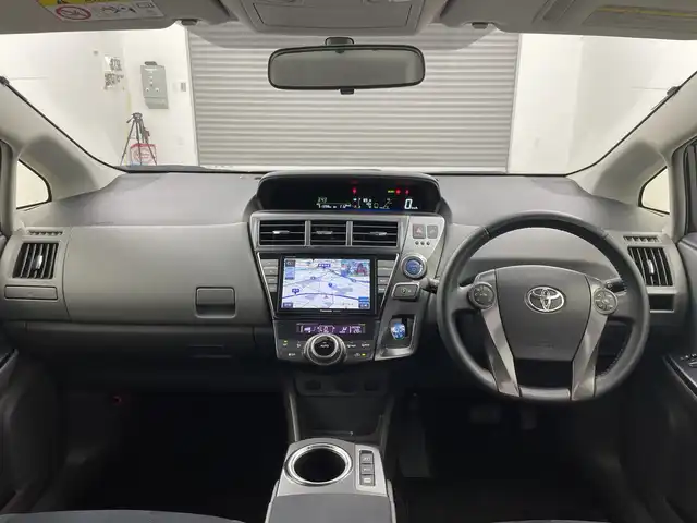 トヨタ プリウス α S チューンブラック 三重県 2014(平26)年 5.1万km パール 禁煙車　/社外８インチナビ　/フルセグＴＶ　/ＬＥＤヘッドライト　/オートライト　/エンジンスタートボタン　/スマートキー　/フォグランプ　/純正アルミ　/スマートキー　/純正フロアマット　/ＡＢＳ　/オートエアコン