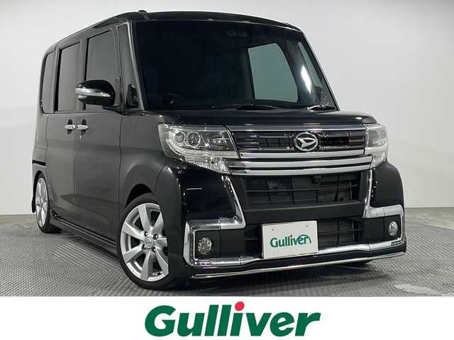 ダイハツ タント カスタム RS トップED SA Ⅲ 広島県 2019(令1)年 3.2万km ブラックマイカメタリック 純正８型ナビ/・フルセグTV/・Bluetooth/・CD/DVD/両側電動パワースライドドア/パノラマモニター/スマートアシスト3/・衝突回避支援ブレーキ機能/・衝突警報機能/・車線逸脱警報機能/・誤発進抑制制御機能/・先行車発信お知らせ機能/・オートハイビーム/シートヒーター/ハーフレザーシート/ETC/ステアリングスイッチ/LEDヘッドライト/エアバッグ(運転席/助手席)