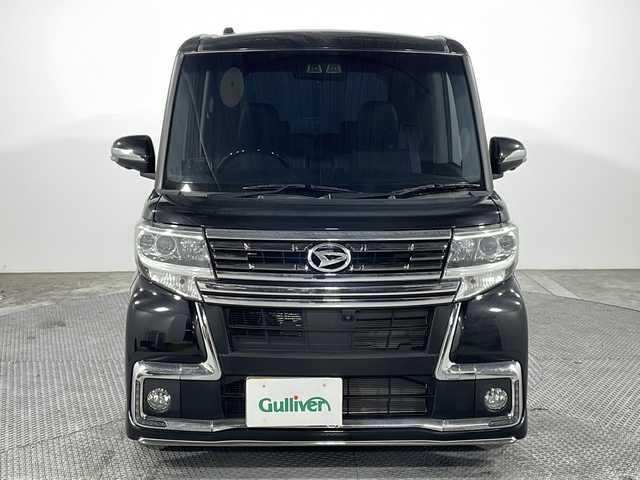 ダイハツ タント カスタム RS トップED SA Ⅲ 広島県 2019(令1)年 3.2万km ブラックマイカメタリック 純正８型ナビ/・フルセグTV/・Bluetooth/・CD/DVD/両側電動パワースライドドア/パノラマモニター/スマートアシスト3/・衝突回避支援ブレーキ機能/・衝突警報機能/・車線逸脱警報機能/・誤発進抑制制御機能/・先行車発信お知らせ機能/・オートハイビーム/シートヒーター/ハーフレザーシート/ETC/ステアリングスイッチ/LEDヘッドライト/エアバッグ(運転席/助手席)