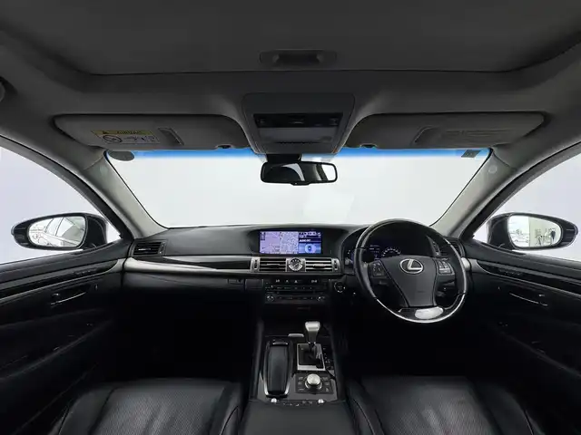 レクサス ＬＳ 600h バージョンL 愛知県 2013(平25)年 9.7万km ブラック モデリスタエアロ　/３眼ＬＥＤライト　/ナビ　/バックカメラ　/パワーシート　/シートヒーター　/エアーシート　/ステアヒーター　/アルミホイール　/パワートランク　/ＥＴＣ　/ＭＴモード　/ＵＳＢ　/ＡＵＸ　/フルセグＴＶ