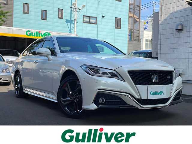 トヨタ クラウン ハイブリッド RS Four リミテッド 道央・札幌 2020(令2)年 1.5万km ホワイトパールクリスタルシャイン 純正ナビ(AM、FM、TV(フルセグ)、SD、DVD、CD、BT)/純正フロアマット/ドラレコ前/オートライト/オートハイビーム/パワーシート前席/横滑り防止/ETC/バックカメラ/プッシュスタート/パワーリアゲート/レーンアシスト
