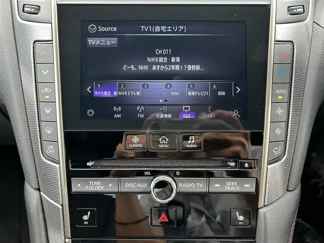 日産 スカイライン 400R 新潟県 2019(令1)年 1.9万km スーパーブラック 衝突軽減/純正ナビ/(AM/FM/CD/DVD/BT/フルセグ)/全方位カメラ/ETC2.0/レーダークルーズコントロール/社外ドライブレコーダー/パドルシフト/革巻きステアリング/ステアリングスイッチ/ダイヤキルティングレッドステッチ入革スポーツシート/シートヒーター/AUTOライト/LEDヘッドライト/フォグランプ/横滑り防止/プッシュスタート/スマートキー