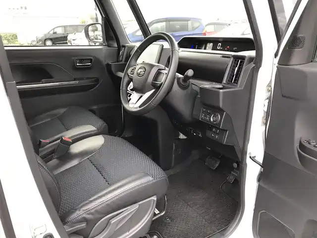 ダイハツ タント カスタム RS 鳥取県 2023(令5)年 4.8万km ブラックマイカメタリック/シャイニングホワイトパール ターボ・ツートンカラー/純正9インチDPオーディオ/フルセグ/BT/USB/パノラマモニター/ドライブレコーダー・ETC/スマートアシスト/レーンキープアシスト/クリアランスソナー/両側パワースライドドア/ハーフレザーシート/前席シートヒーター/LEDヘットライト/フォグライト/純正15インチアルミ（規格外）/プッシュエンジンスタート/アイドリングストップ/スぺアキー