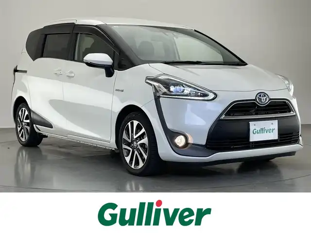 トヨタ シエンタ ハイブリッド G クエロ 愛知県 2017(平29)年 7万km ホワイトパールクリスタルシャイン 純正ナビ　シートヒーター　ドラレコ　禁煙　バックカメラ　両側パワスラ　ＥＴＣ　セーフティセンス　衝突軽減　車線逸脱　ワイパーデアイサー　ＬＥＤオートライト　フォグランプ　純正ＯＰ１６ＡＷ　ハーフレザー