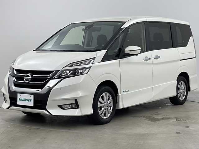 日産 セレナ ハイウェイスター Vセレクション 道央・札幌 2017(平29)年 7.5万km ブリリアントホワイトパール ・4WD/・ワンオーナー/・寒冷地仕様/・純正ナビ&フルセグ&CD&DVD&SD&USB&BT/・プロパイロット/・エマージェンシーブレーキ/・後側方衝突防止支援システム/・標識検知機能/・駐車支援機能/・パーキングアシスト/・レーダークルーズコントロール/・全方位モニター/・両側パワースライドドア/・ハンズフリースライドドア/・純正フリップダウンモニター/・純正デジタルインナーミラー/・社外ドライブレコーダー/・ドアミラーヒーター/・ビルトインETC/・オートライト/・LEDヘッドライト/・フォグランプ/・プッシュスタート/・アイドリングストップ/・スマートキー/・スペアキー/・横滑り防止