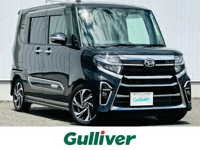 ダイハツ タント カスタム RS スタイルセレクション 熊本県 2021(令3)年 2.1万km パールブラック ワンオーナー/純正ナビ/・AM/FM/CD/DVD/SD/iPod/BT/・フルセグTV/全周囲カメラ/・フロント/サイド/バック/スマートアシスト/・アイドリングストップ/・衝突被害軽減システム/・横滑り防止機能/・クリアランスソナー/・アダプティブクルーズコントロール/前後コーナーセンサー/革巻きステアリング/・ステアリングリモコン/ハーフレザーシート/・D/N席シートヒーター/純正ドライブレコーダー（前方）/オートライト/・LEDライト/・フォグランプ/電動格納ミラー/・ウィンカーミラー/電動サイドブレーキ/・ホールドボタン/ETC/純正ドアバイザー/純正フロアマット/純正アルミホイール/スマートキー/・スペアキー