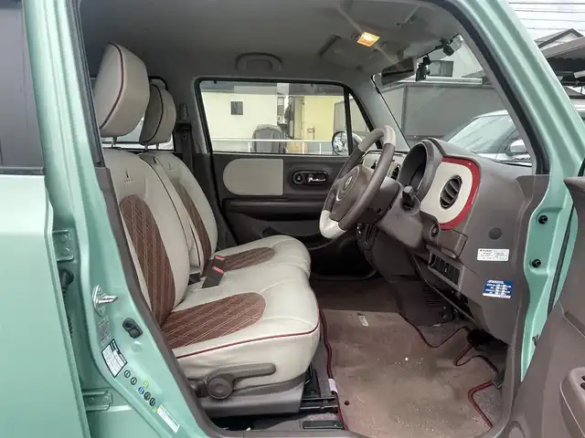 スズキ ラパン ショコラ X 愛知県 2014(平26)年 10.9万km フォレストアクアメタリック/ホワイト 【(株)IDOMが運営する【じしゃロン名古屋鳴海店】の自社ローン対象車両になります。こちらは現金ご利用時の価格です。自社ローンご希望の方は別途その旨お申付け下さい。】/メモリナビ（CD/DVD/フルセグTV/BT）/ETC/スマートキー/前後ドラレコ/スペアキー/HID/オートエアコン