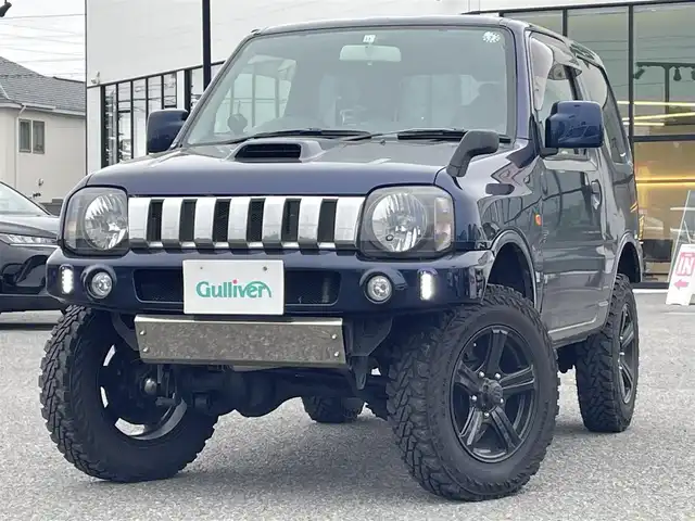 スズキ ジムニー XG 道央・札幌 2011(平23)年 14.6万km ノクターンブルーパール ４WD/5速MT/インチアップ/社外メモリーナビ/CD/DVD/BT/フルセグ/トランスファ切替/HIDヘッドライト/フォグランプ/ヘッドライトレベライザー/社外フロアマット/ドアバイザー/スペアキー/AW付冬タイヤ積込/175/80/R16/2019年/山7mm