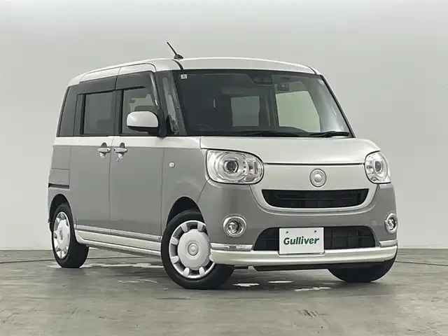 ダイハツ ムーヴ キャンバス G ブラックインテリア リミテッド SAⅢ 福島県 2020(令2)年 4.7万km パールホワイトⅢ/スムースグレーマイカメタリック 2トーン スマートアシスト3/・衝突軽減ブレーキ/・車線逸脱警報装置/・コーナーセンサー/・先行車発進お知らせ機能/社外ナビ/・型番：CN-R05WD/・フルセグTV/Bluetooth/CD/DVD/・全方位カメラ/・ETC/・ドライブレコーダー/両側パワースライドドア/アイドリングストップ/革巻きステアリング/・ステアリングリモコン/ベンチシート/プッシュスタート/・スマートキー/・スペアキー/LEDヘッドライト/・オートライト/・フォグライト/純正フロアマット/ドアバイザー