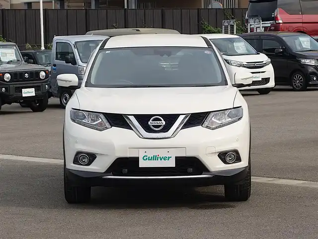 日産 エクストレイル ハイブリッド 20X エマージェンシーブレーキ 山形県 2016(平28)年 7.5万km ブリリアントホワイトパール 4WD/衝突被害軽減システム/純正SDナビ/　　【CD DVD BT フルセグ AUX】/アラウンドビューモニター/電動リアゲート/クルーズコントロール/LEDオートヘッドライト/革調シートカバー/シートヒーター/純正17インチアルミホイール/アイドリングストップ/コーナーセンサー/ステアリングスイッチ/電動格納ウィンカーミラー/フォグランプ/スマートキー/ETC
