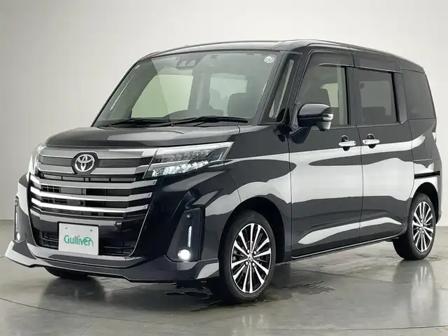 トヨタ ルーミー カスタムG－T 愛知県 2021(令3)年 1.4万km ブラックマイカメタリック 純正９型ナビ　全方位カメラ　ＥＴＣ　禁煙車　セーフティセンス　追従クルコン　両側パワスラ　フルセグＴＶ　ＤＶＤ　ドラレコ　レーンキープ　衝突軽減　ＬＥＤライト　フォグランプ　ＵＳＢ　コーナーセンサー