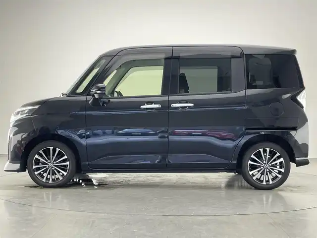 トヨタ ルーミー カスタムG－T 愛知県 2021(令3)年 1.4万km ブラックマイカメタリック 純正９型ナビ　全方位カメラ　ＥＴＣ　禁煙車　セーフティセンス　追従クルコン　両側パワスラ　フルセグＴＶ　ＤＶＤ　ドラレコ　レーンキープ　衝突軽減　ＬＥＤライト　フォグランプ　ＵＳＢ　コーナーセンサー