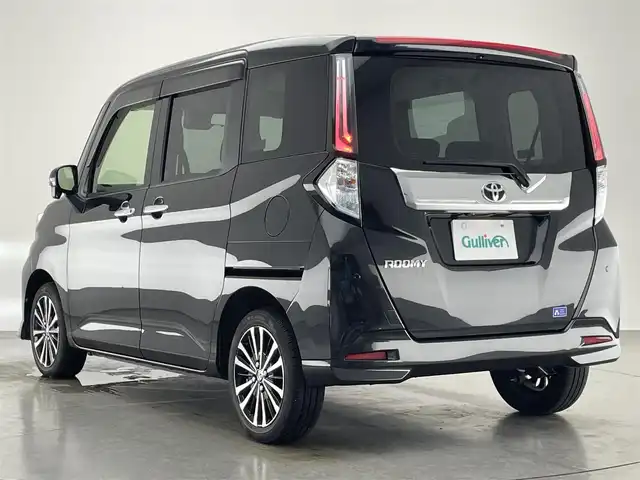 トヨタ ルーミー カスタムG－T 愛知県 2021(令3)年 1.4万km ブラックマイカメタリック 純正９型ナビ　全方位カメラ　ＥＴＣ　禁煙車　セーフティセンス　追従クルコン　両側パワスラ　フルセグＴＶ　ＤＶＤ　ドラレコ　レーンキープ　衝突軽減　ＬＥＤライト　フォグランプ　ＵＳＢ　コーナーセンサー