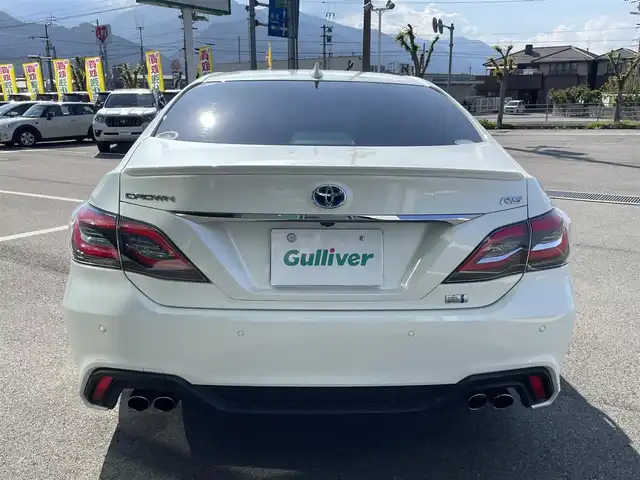 トヨタ クラウン ハイブリッド RS リミテッド 愛媛県 2020(令2)年 5.4万km ホワイトパールクリスタルシャイン 純正ナビ(BT/フルセグTV)/全周囲カメラ/黒半革温電動シート/トヨタセーフティセンス/レーダークルーズコントロール/ブラインドスポットモニター/クリアランスソナー/衝突被害軽減装置/車線逸脱防止装置/オートマチックハイビーム/ヘッドアップディスプレイ/ステアリングヒーター/前後ドライブレコーダー/ETC2.0/LEDヘッドライト/現状サマー(純正AW)(225/45/R18)/禁煙車