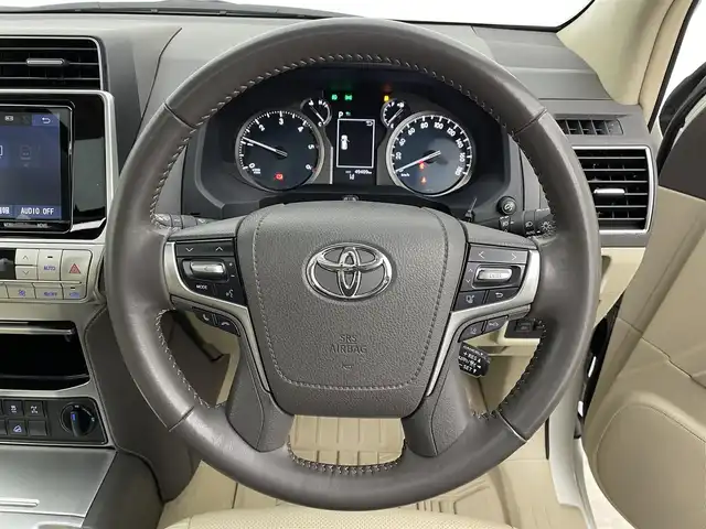 トヨタ ランドクルーザー プラド TX Lパッケージ マットブラED 宮城県 2023(令5)年 5万km ホワイトパールクリスタルシャイン サンルーフ/純正９型ナビ/ベージュ革シート/アダプティブクルーズ/クリアランスソナー/セーフティセンス/バックモニター/ＥＴＣ/シートヒーター/ベンチレーション/センターデフロック/ダウンヒルアシスト/後席電動格納/運転席/助手席パワーシート/専用18インチAW/ルーフレール/禁煙車