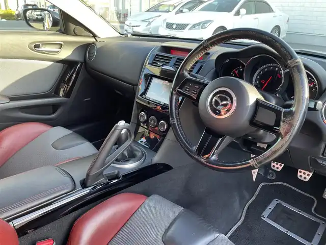 マツダ ＲＸ－８ スピリットR 群馬県 2013(平25)年 6.5万km スパークリングブラックマイカ 6MT/カロッツェリアナビ/CD・DVD・BT・フルセグ/バックカメラ/BOSEサウンドシステム/純正RECAROシート/R Magic2本出しマフラー/社外リアバンパー/社外リアスポイラー/BLITZ車高調/社外アルミホイール/純正フロアマット/ETC