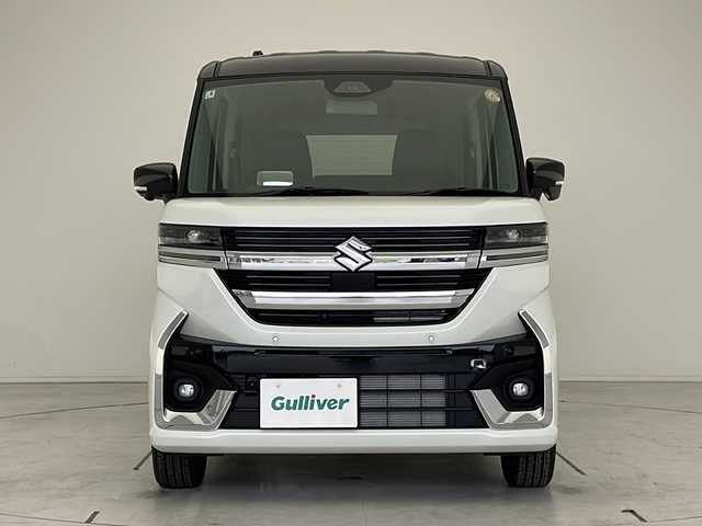 スズキ スペーシア カスタム HYBRID XS 愛知県 2025(令7)年 0.1万km未満 ピュアホワイトパール/ブラック2トーン 届出済未使用車/衝突軽減システム/純正９型ディスプレイオーディオ（ナビあり）/全方位カメラ/両側パワースライドドア/レーダークルーズコントロール/シートヒーター/フルセグ/CD/Bluetooth/バックカメラ/ヘッドアップディスプレイ/コーナーセンサー/純正アルミホイール/LEDヘッドライト/ステアリングヒーター/オートマチックハイビーム/ステアリングヒーター/スマートキー/プッシュスタート