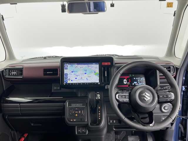 スズキ スペーシア カスタム HYBRID XS ターボ 長野県 2023(令5)年 2.4万km インディゴブルーメタリック 4WD/純正メモリナビ&フルセグTV&CD&DVD&BT/アダプティブクルーズコントロール/レーンキープアシスト/車線逸脱警報/衝突軽減ブレーキ/アイドリングストップ/ヘッドアップディスプレイ/両側パワースライドドア/ハーフレザーシート/前席シートヒーター/ステアリングスイッチ/ステアリングヒーター/パドルシフト/2列目サンシェード/2列目サーキュレーター/バックカメラ/ビルトインETC/LEDヘッドライト/オートライト/フロントフォグランプ/電動格納ミラー/ウィンカーミラー/ドアミラーヒーター/電動ホールド/オートホールド/純正15インチAW装着/社外フロアマット/純正ドアバイザー/プッシュスタート/スマートキー