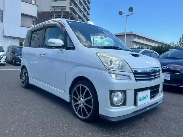 スバル ステラ カスタム RS 島根県 2009(平21)年 5.8万km シルキーホワイトパール 純正CDオーディオ　　/ＥＴＣ　/スマートキー　/社外HIDライト　/社外16インチアルミホイール　/純正フロアマット　/純正AWスタッドレスタイヤ積み込み