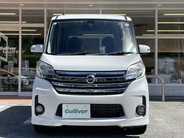 日産 デイズ ルークス ハイウェイスターX 岐阜県 2016(平28)年 3.8万km ホワイトパール 社外ナビ(AM/FM/DVD/フルセグ)/４WD/全方位カメラ/シートヒーター/衝突軽減ブレーキ/片側パワースライドドア/ETC/スマートキー/プッシュスタート/純正アルミホイール/スペアキー/保証書/取扱説明書