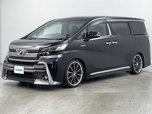 トヨタ ヴェルファイア ハイブリット ZR Gエディション 道央・札幌 2016(平28)年 3.7万km ブラック ・4WD/・純正ナビ/（CD DVD SD BT フルセグ）/・パワーバックドア/・両側パワースライドドア/・HKS車高調/・Kranze２０インチAW/・クルーズコントロール/・AC100V1500W/・D/Nシートヒーター/・Dメモリーシート/・ステアリングヒーター/・バックカメラ/・社外レーダー/・LEDヘッドライト/・LEDフォグランプ
