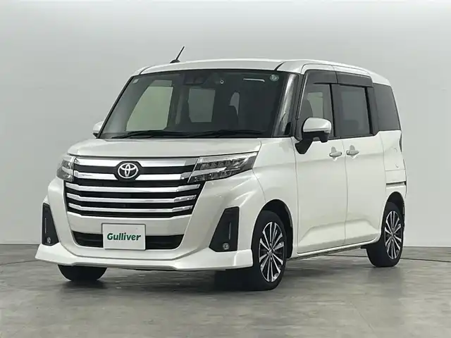 トヨタ ルーミー カスタムG－T 福島県 2021(令3)年 3.5万km パールホワイトⅢ トヨタセーフティセンス/・スマートアシスト/・オートマチックハイビーム/・衝突警報/・衝突回避支援ブレーキ/・ブレーキ制御/・前後誤発進抑制機能/・車線逸脱防止機能/・ふらつき警報/・先行車発進お知らせ機能/・衝突被害軽減システム/・盗難防止装置/・コーナーセンサー/9インチディスプレイオーディオ/・フルセグ/TV/USB/iPod/Android Auto/Apple CarPlay/FM/AM/パノラミックビューモニター/両側パワースライドドア/レーダークルーズコントロール/LEDオートライト/・フォグランプ/シートヒーター/純正アルミホイール付きサマータイヤ/PWRモード/アイドリングストップ/電子パーキング/・オートブレーキホールド/電動格納ミラー/・ウィンカーミラー/前後ドラレコ/ETC/ドアバイザー/ターボ/プッシュスタート/・スマートキー/・スペアキー