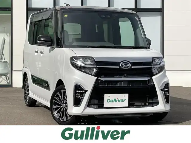 ダイハツ タント カスタム RS セレクション 道南・函館 2020(令2)年 2.6万km ブラックマイカメタリック/シャイニングホワイトパール /寒冷地仕様//スマートアシスト//両側パワースライドドア//純正メモリーナビ（NMZK-W70D)/ (フルセグTV/DVD/CD/SD/USB/BT/FM/AM)//バックカメラ//前席シートヒーター//レザー調シートカバー//革巻きステアリング//ステアリングリモコン//クルーズコントロール//アイドリングストップ//横滑り防止//LEDヘッドライト//フォグランプ//ウィカーミラー//プッシュスタート//スマートキー//ビルトインETC