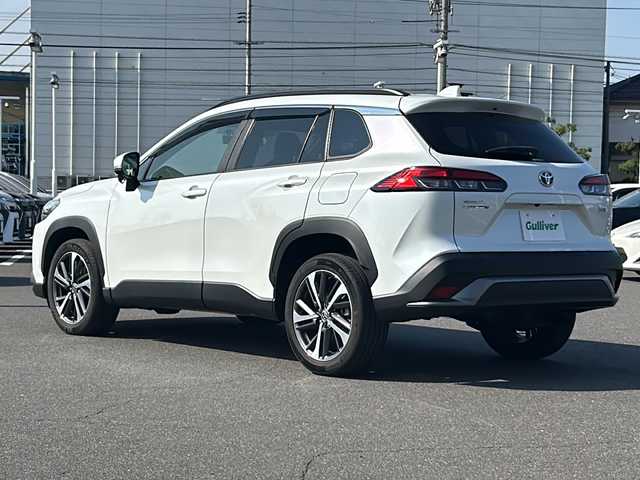 トヨタ カローラ クロス ハイブリッド Z 岡山県 2022(令4)年 7万km プラチナホワイトパールマイカ 純正8インチディスプレイオーディオ/（AM.FM.BT.TV）/バックカメラ/前席シートヒーター/アーフレザーシート/前後ドタイブレコーダー/パワーバックドア/スマートキー/トヨタセーフティセンス/・アダプティブクルーズコントロール/・プリクラッシュセーフティ/・レーンディパーチャアラート/。オートマチックハイビーム