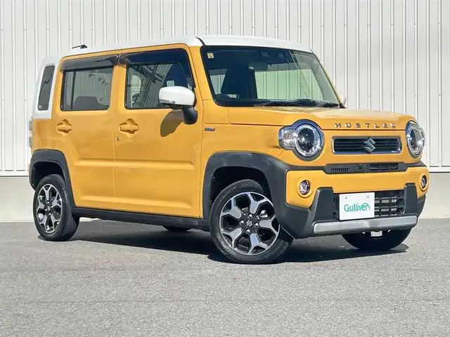 スズキ ハスラー HYBRID X 群馬県 2020(令2)年 4.7万km アクティブイエロー/ホワイト2トーンルーフ 純正SDナビ/　(AM/FM/SD/TV/USB/BT/CD/DVD/i Pod)/全方位カメラ/スズキセーフティーサポート/デュアルカメラブレーキサポート/誤発進抑制機能/レーンキープアシスト/リアパーキングソナー/ふらつき防止装置/アイドリングストップ/純正ドライブレコーダー(前方のみ)/ETC2.0/前席シートヒーター/純正フロアマット/純正ドアバイザー/ステアリングリモコン/LEDヘッドライト/フロントフォグランプ/SPORTモード/スペアキー1