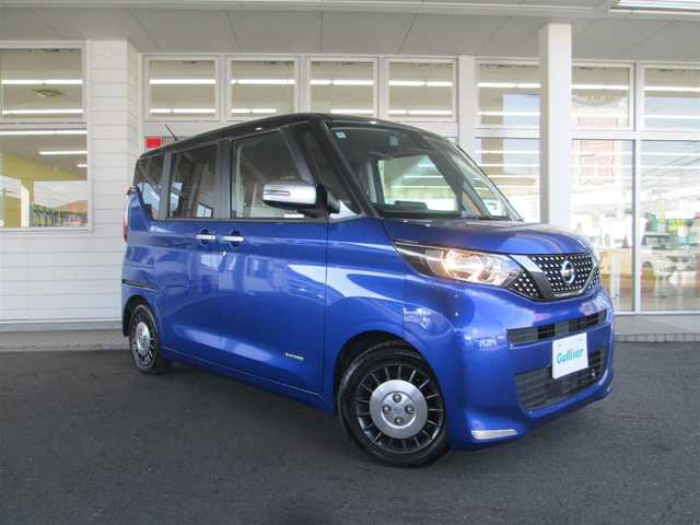 日産 ルークス オーテック 千葉県 2020(令2)年 3.6万km 青Ｍ 純正9インチナビ、フルセグTV/アランドビューモニター/オーディオ【CD/DVD/SD/BT】/エマージェンシーブレーキ/両側パワースライドドア/ハーフレザーシート/車両逸脱警報装置/純正14インチアルミホイール/ウィンカードアミラー/革巻きステアリング/ステアリングスイッチ/前後ドライブレコーダー/アイドリングストップ/ETC/インテリジェントキー/保証書/取扱説明書/スペアキー