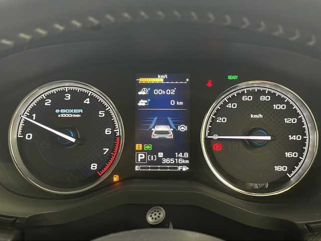 スバル フォレスター ハイブリッド アドバンス 栃木県 2020(令2)年 3.7万km クリスタルブラックシリカ 純正SDナビ/（CD/DVD/AM・FM/フルセグ/SD)/アイサイト/レーダークルーズコントロール/フロントビューモニター/サイドビューモニター/ドライバーモニタリングシステム/リヤビークルディテクション/スマートリヤビューミラー/後退時自動ブレーキ/プリクラッシュブレーキ/車線逸脱警報/横滑り防止/ステアリングヒーター/全席シートヒーター/パドルシフト/マルチインフォメーションディスプレイ/ETC/プッシュスタート/スマートキー