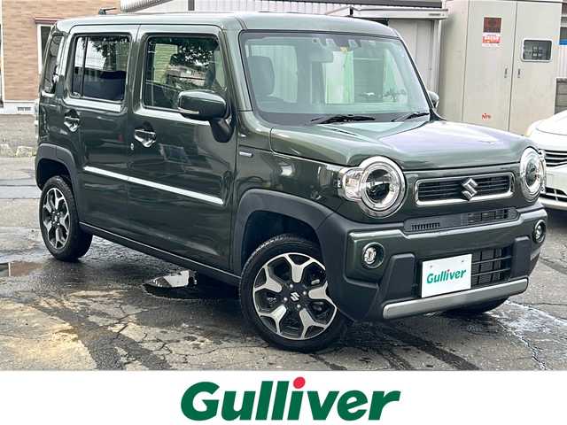 スズキ ハスラー HYBRID X 道東・釧路十勝 2021(令3)年 4.2万km クールカーキPM 4WD/禁煙車/寒冷地仕様/社外ナビ SL3118NV/（BT/CD/DVD/AUX）/バックカメラ/ドライブレコーダー/前席シートヒーター/アイドリングストップ/衝突被害軽減ブレーキ/革巻きステアリング/ステアリングスイッチ/コーナーセンサー/ETC/LEDヘッドライト/電動格納ミラー/フロアマット/保証書/取扱説明書/スペアキー1本