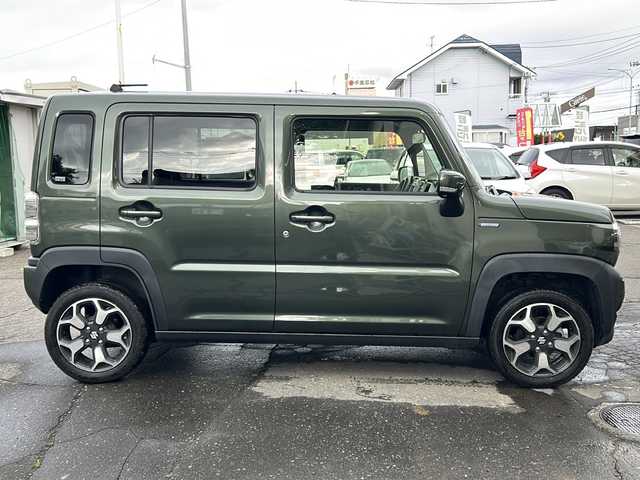 スズキ ハスラー HYBRID X 道東・釧路十勝 2021(令3)年 4.2万km クールカーキPM 4WD/禁煙車/寒冷地仕様/社外ナビ SL3118NV/（BT/CD/DVD/AUX）/バックカメラ/ドライブレコーダー/前席シートヒーター/アイドリングストップ/衝突被害軽減ブレーキ/革巻きステアリング/ステアリングスイッチ/コーナーセンサー/ETC/LEDヘッドライト/電動格納ミラー/フロアマット/保証書/取扱説明書/スペアキー1本